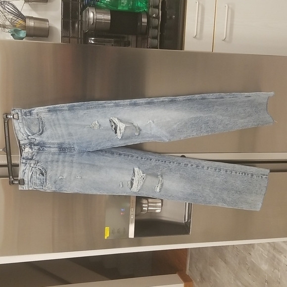 💕VERONICA BEARD💕 Dylan Straight Leg Jeans Distressed Pebble Stone Blue 25 NWT - Picture 13 of 16